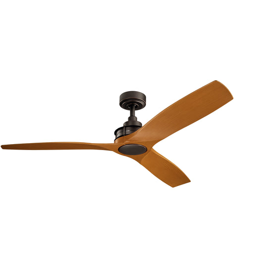 Kichler Ried 56-in Outdoor Olde Bronze with Cherry Blades Ceiling Fan Light Kit Compatible ( 3 -Blade ) 1336955