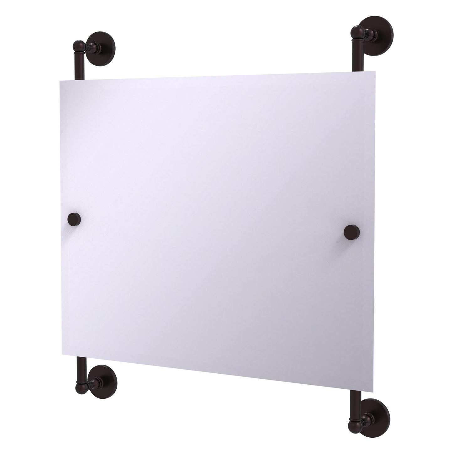 Allied Brass Prestige Skyline 26-in x 29-in Beveled Frameless Rectangle Bathroom Vanity Mirror ( Antique Bronze )