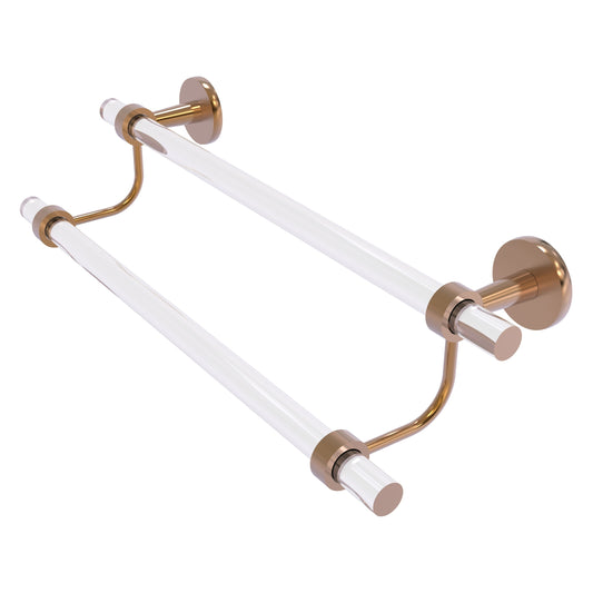 Allied Brass Clearview 30-in double Brushed Bronze Wall mount Double Towel Bar