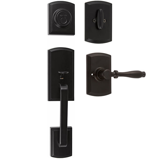 Delaney Hardware Visconti Black Entry Door Handleset Knob 374054SO