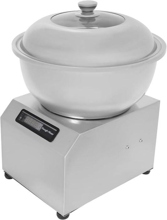 1100W Commercial Dough Mixer, 8kg/18LBS Dough Kneading Machine Stand Bread Mixer, Stainless Steel Dough Mixing Machine with Timer, 110V US Dual Rotation for Pizzeria, Bakery and Home Kitchen