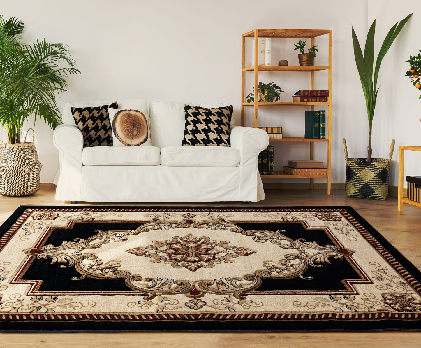 United Weavers Of America Bristol 8 x 8 (ft) Black Round Indoor Medallion Area rug