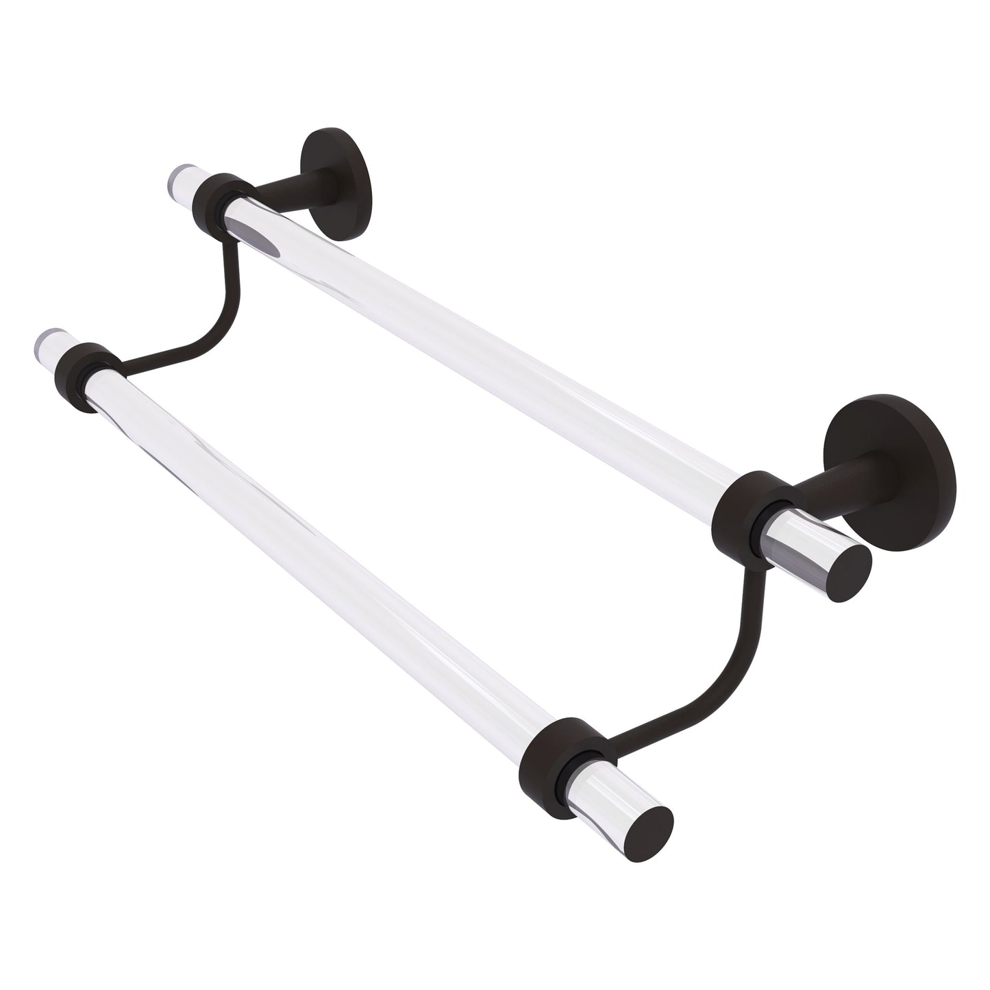 Allied Brass Clearview 36-in double Oil-rubbed bronze Wall mount Double Towel Bar