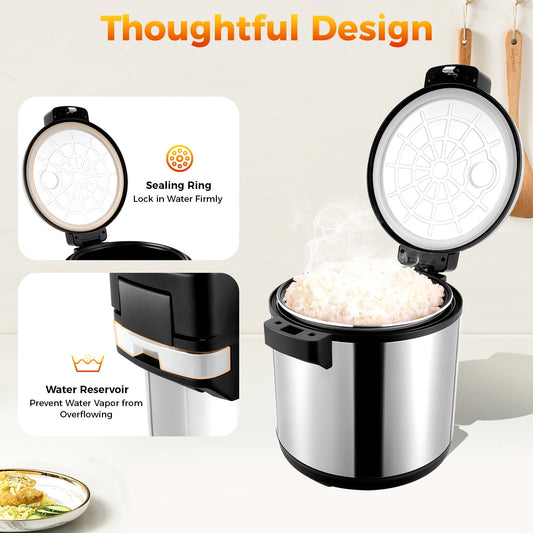 110V Non-Stick Rice Warmer with Heat-Dissipating Holes – 18.11" Large Size for Fast Food Restaurants, Breakfast Bars & Home Use