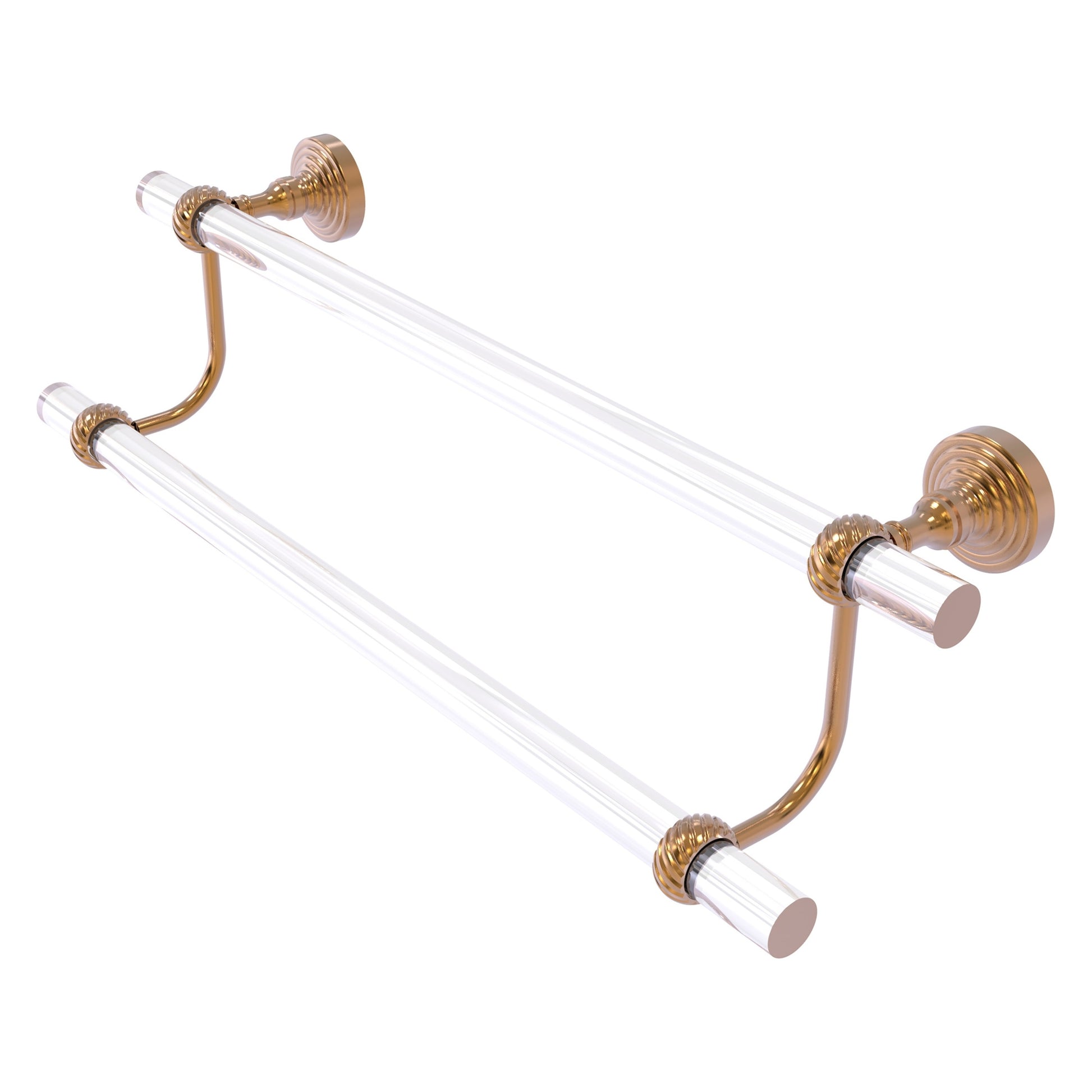 Allied Brass Pacific Grove 30-in double Brushed Bronze Wall mount Double Towel Bar