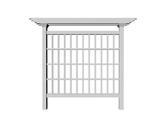 Vita New England Arbors 80-Inches W x 90-Inches H White Plastic Outdoor Privacy Screen