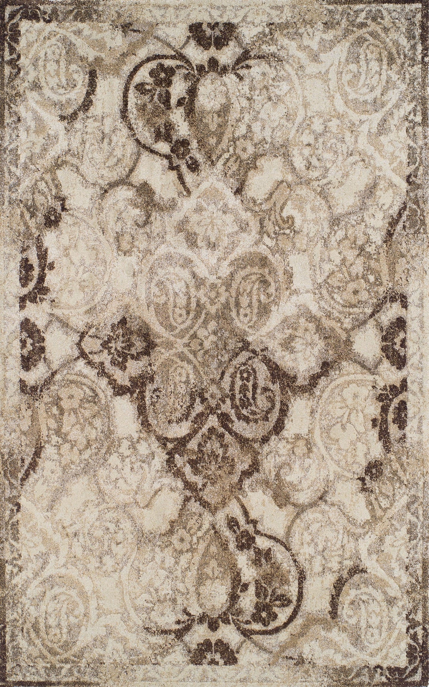 Addison Rugs Wellington 8 x 11 (ft) Brown Rectangular Indoor Distressed/Overdyed French Country Area rug