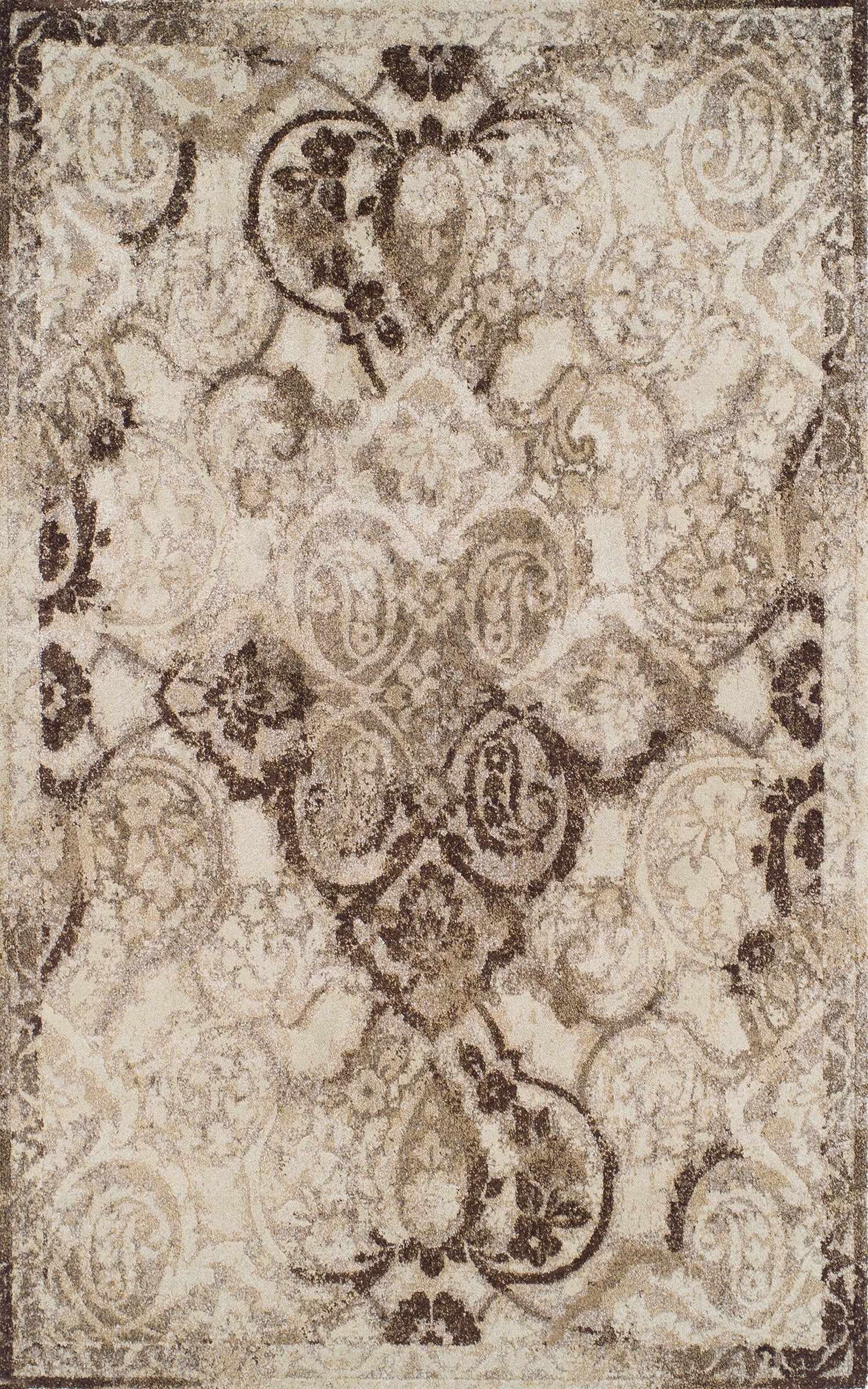 Addison Rugs Wellington 8 x 11 (ft) Brown Rectangular Indoor Distressed/Overdyed French Country Area rug