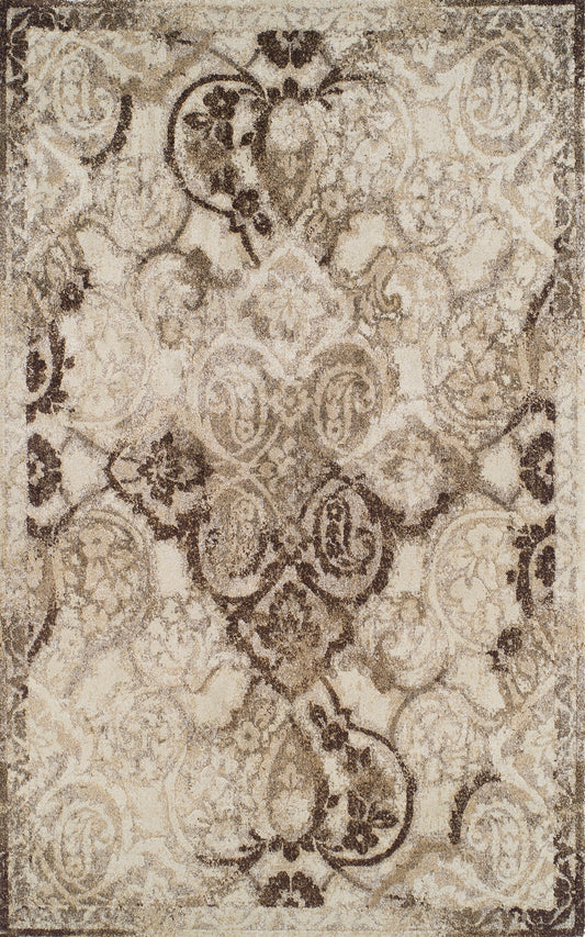 Addison Rugs Wellington 8 x 11 (ft) Brown Rectangular Indoor Distressed/Overdyed French Country Area rug