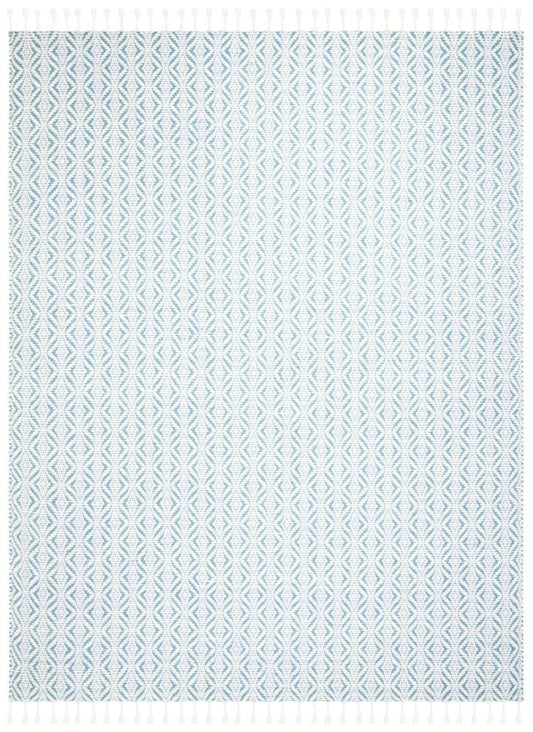 Safavieh Natura Royale 8 x 10 (ft) Loomed Ivory/Light Blue Rectangular Indoor Abstract Coastal Area rug