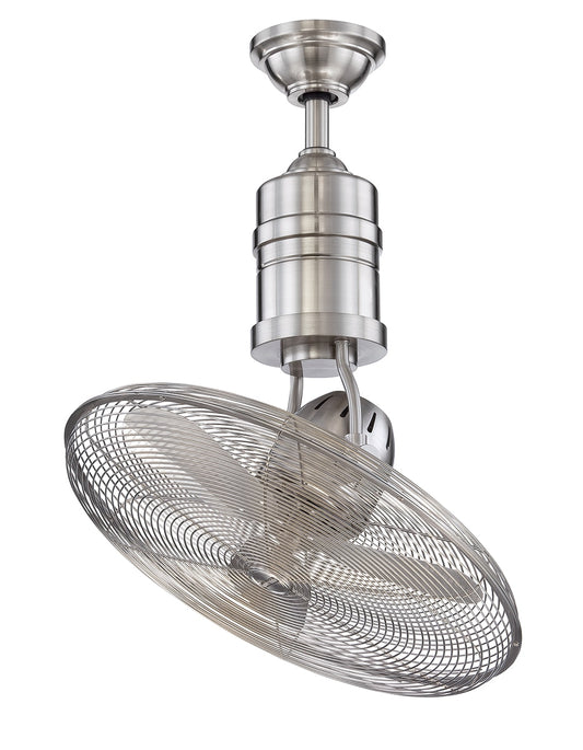 Craftmade Bellows III 19-in Downrod or Flush Mount Brushed Nickel with Brushed nickel Blades Ceiling Fan Without Light - Remote Included ( 3 -Blade ) 1518628