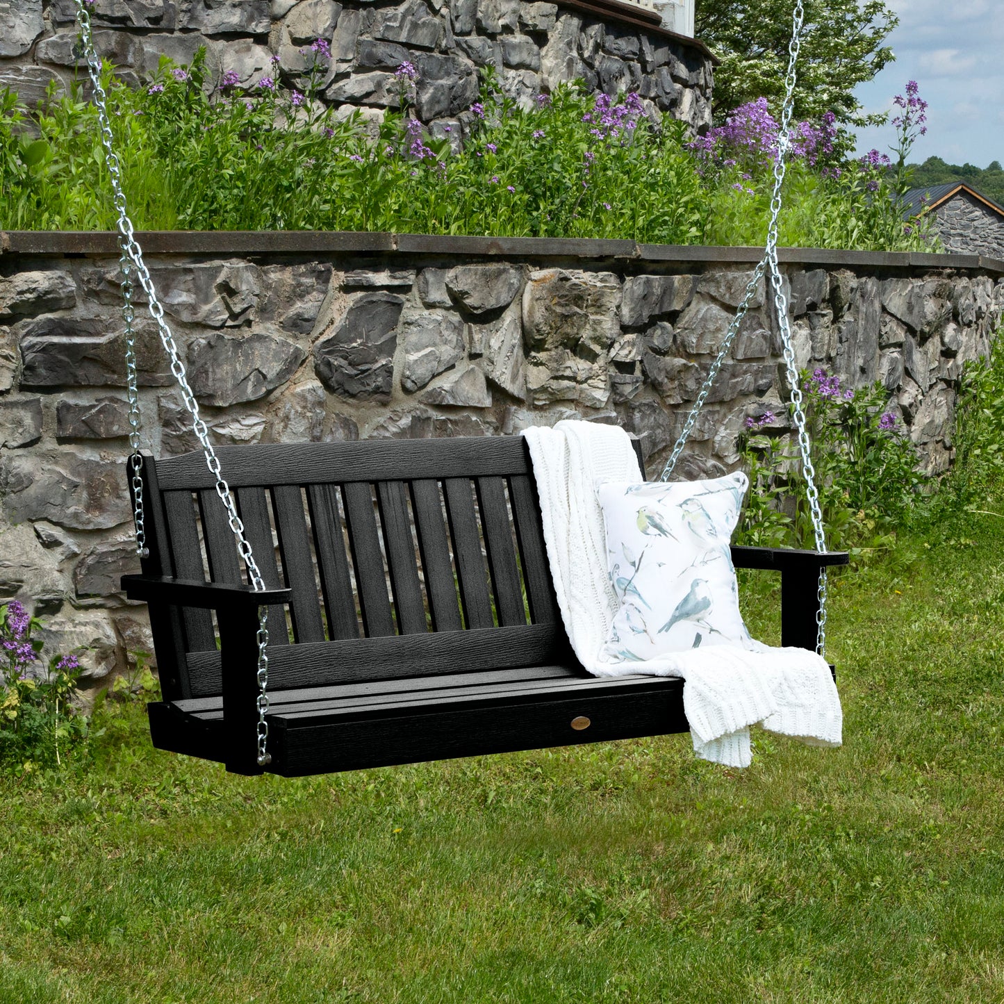 highwood Lehigh 2 -person Black Outdoor Swing