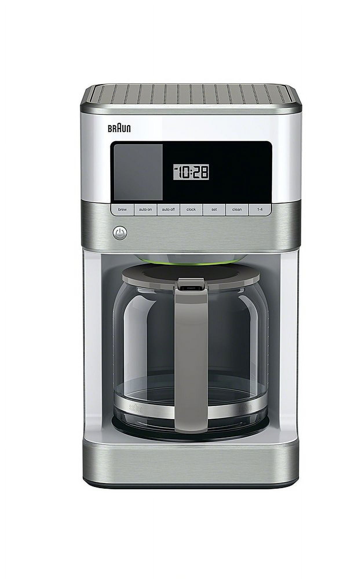 12-Cup Coffee Maker - Stainless Steel/White