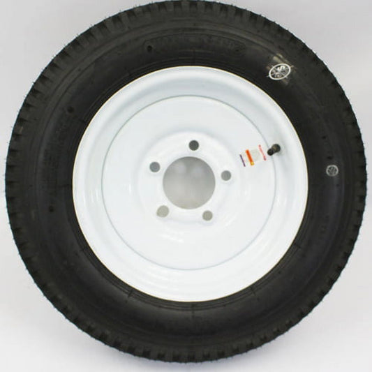12" X 4"  5-4.5" Bolt Circle White Trailer Wheel