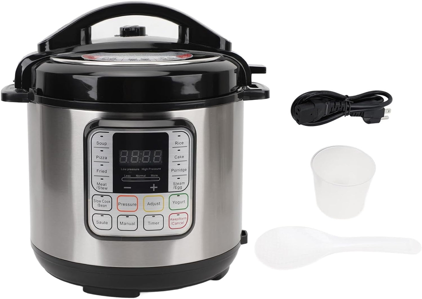 1208 Electric Pressure Cooker, 16 in 1, 6L Multi Cooker, Dishwasher Safe, for Slow Cooker, Rice Cooker, Steam Pot, Yogurt Maker, Warmer, with Overheat, Overcurrent Protection (US Plug 110V)