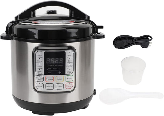 1208 Electric Pressure Cooker, 16 in 1, 6L Multi Cooker, Dishwasher Safe, for Slow Cooker, Rice Cooker, Steam Pot, Yogurt Maker, Warmer, with Overheat, Overcurrent Protection (US Plug 110V)