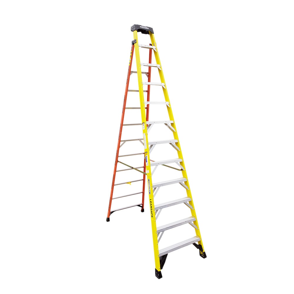 Werner L7300 12-ft ( 16-ft Reach Height ) Fiberglass Type 1AA - 375 lbs. Load Capacity Step ladder