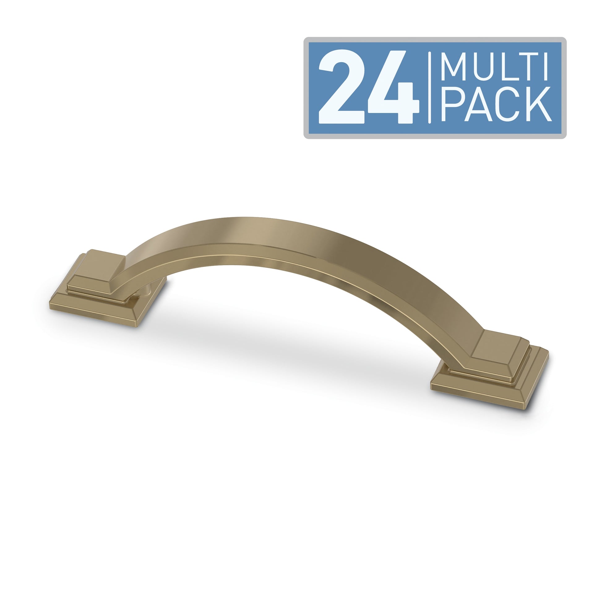 Brainerd Architectural 3-in (76Mm) Center to Center Champagne Bronze Arch Handle Drawer Pulls (24-Pack) P32945W-CZ-K2