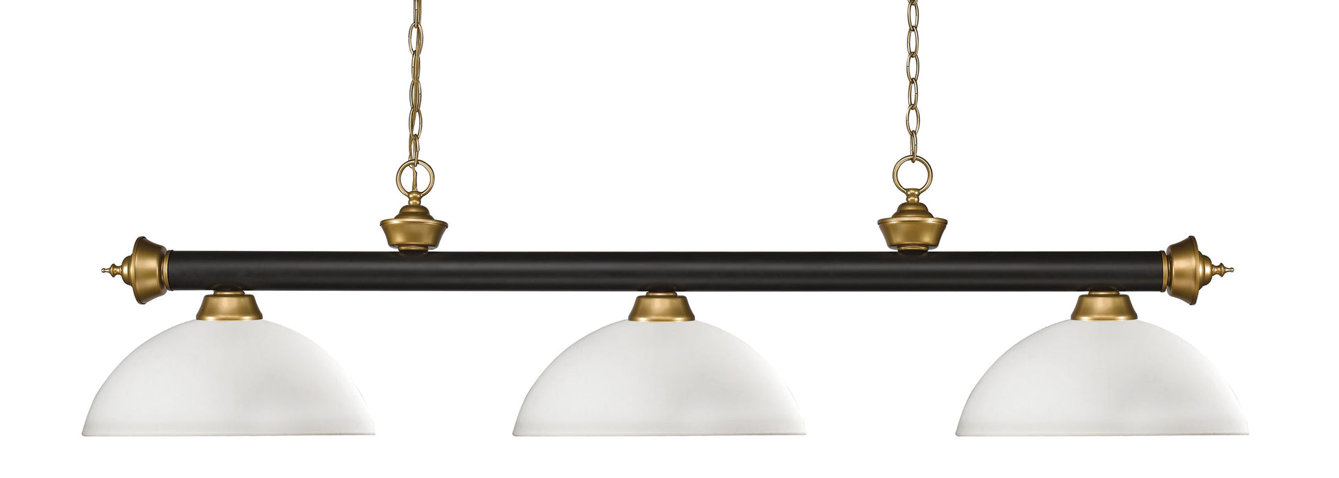 Z-Lite Riviera Bronze + Satin Gold Incandescent Medium base (E-26) Pool Table Lighting