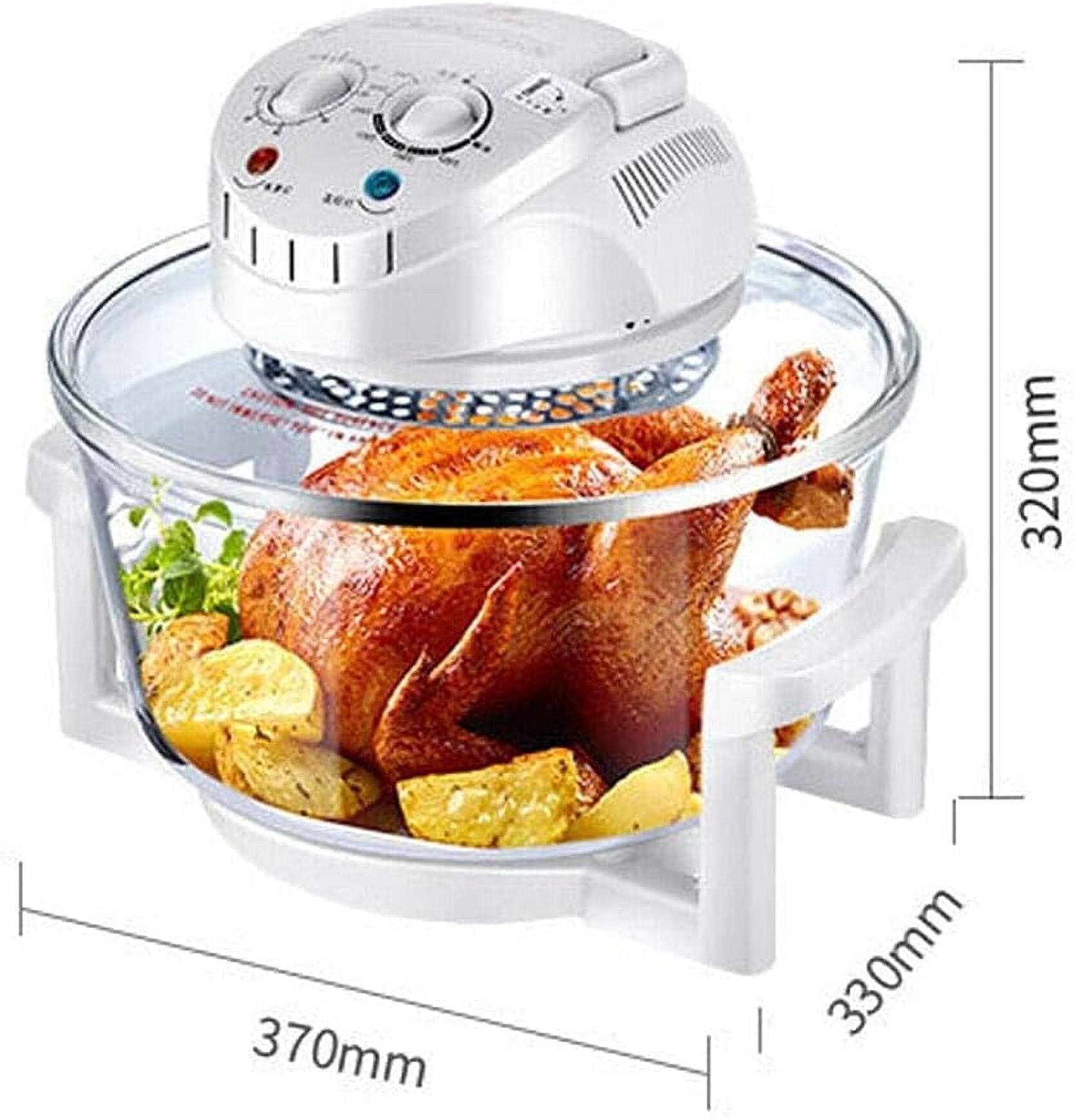 12L Convection Roaster  Fryer Oven with 360° Heating,  Convection, Healthy Cooking White