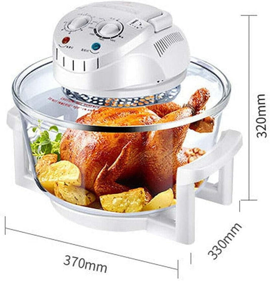 12L Convection Roaster  Fryer Oven with 360° Heating,  Convection, Healthy Cooking White