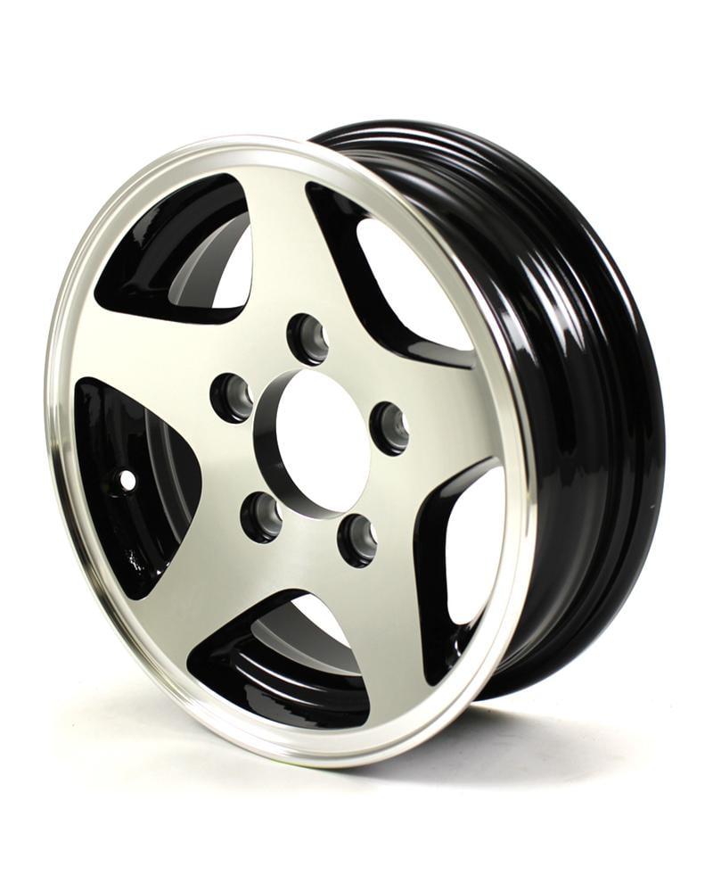 12X4 5-Lug on 4.5" Aluminum 5-Star Trailer Wheel - 424545B