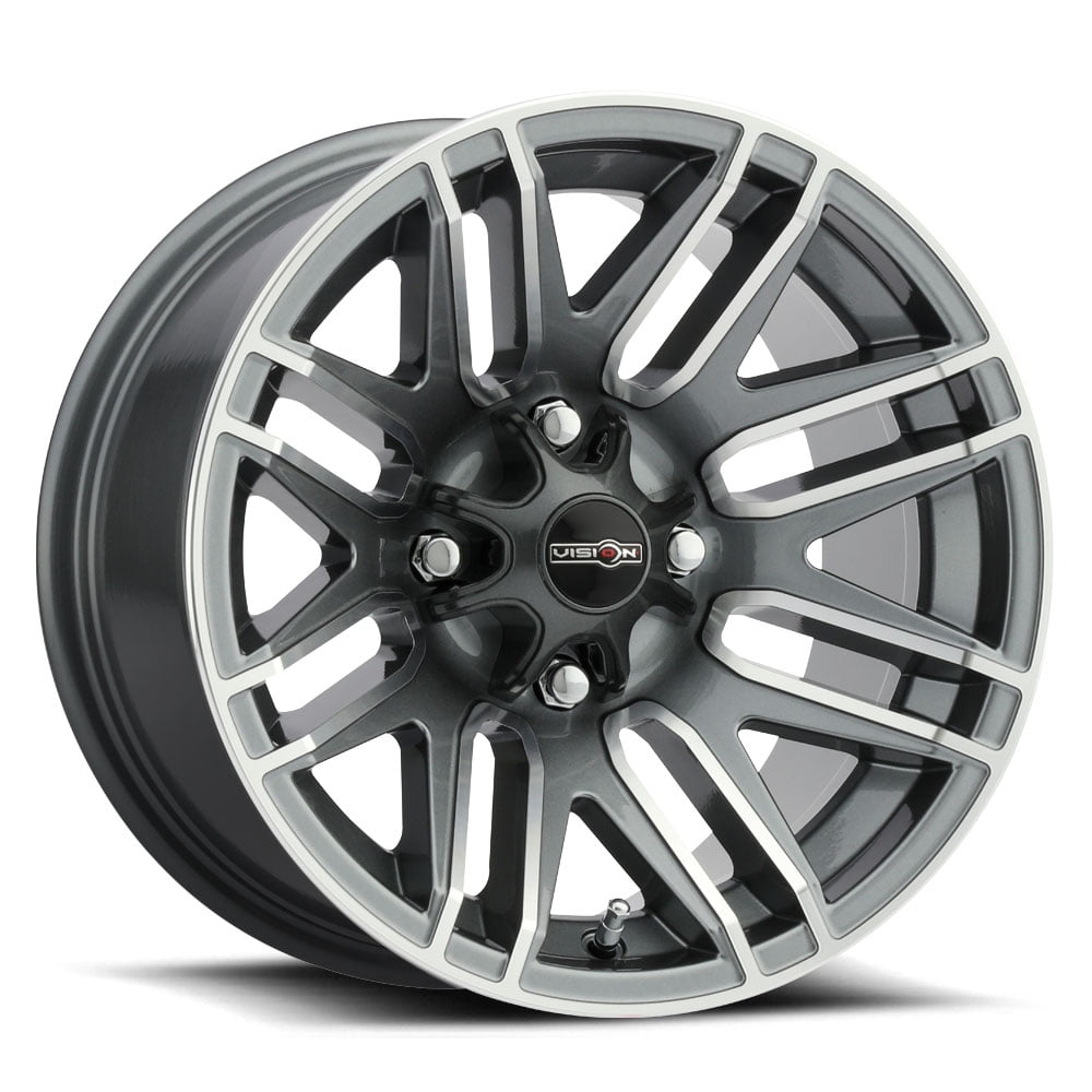 12x7 Vision 112 Assault Gunmetal Machined UTV Wheel 4x110 (2.5mm)