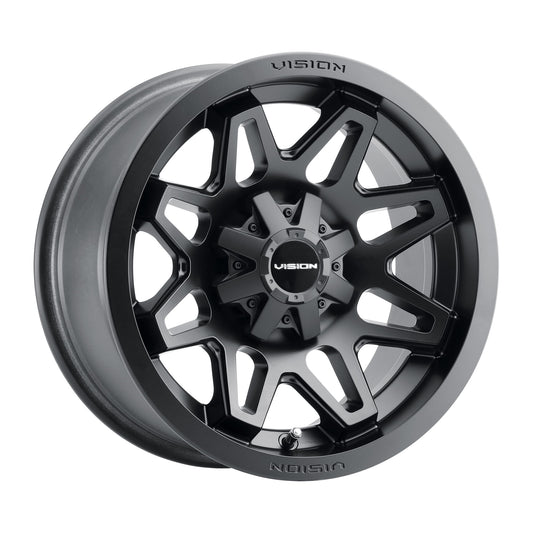 12x7 Vision 416 Se7en Matte Black UTV Wheel 4x156 (2.5mm)