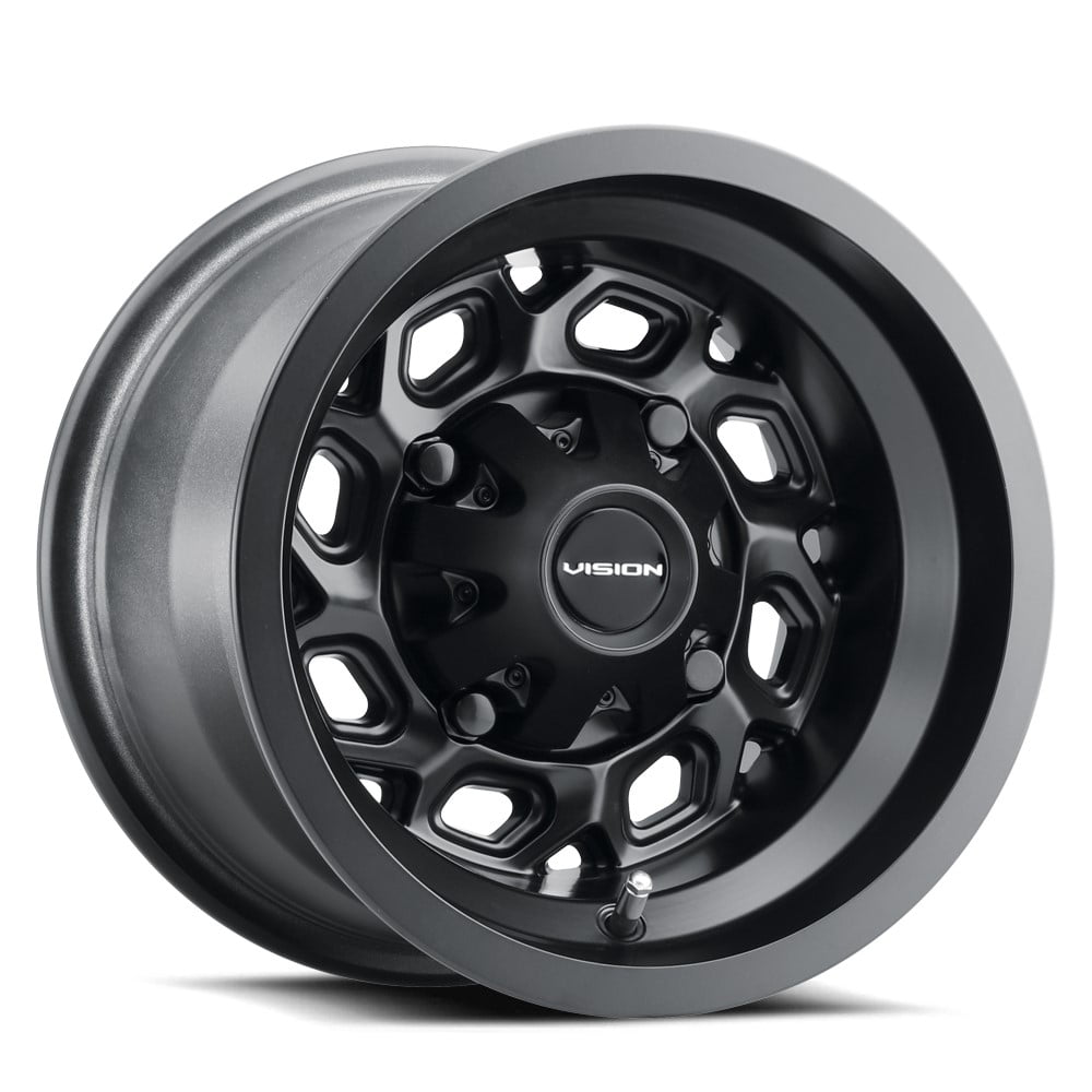 12x7 Vision ATV/UTV 361 Spyder UTV Matte Black Wheel 4x137 (2.5mm)