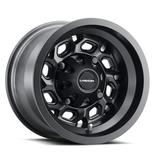 12x7 Vision ATV/UTV 361 Spyder UTV Matte Black Wheel 4x137 (2.5mm)