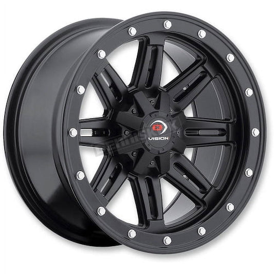 12x8 Vision 550 Five-Fifty Matte Black UTV Wheel 4x156 (-10.2mm)