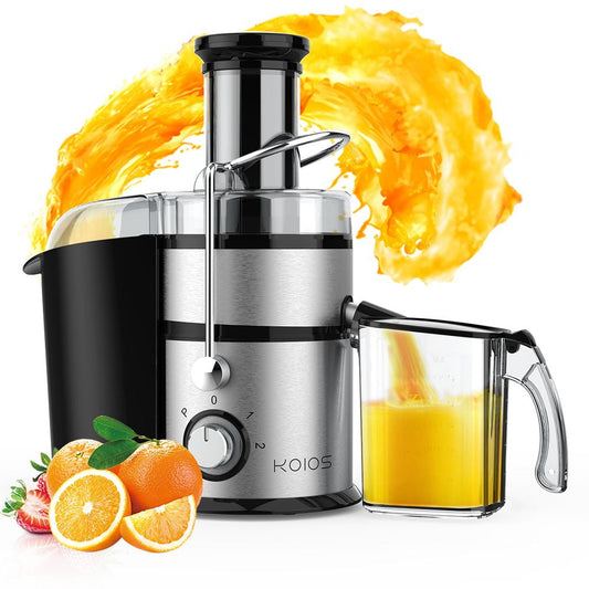 1300W Centrifugal Juicer Machines, Juice Extractor with Extra Large 3inch Feed Chute, Full Copper Motor, Titanium-Plated Filter, High Juice Yield, 3 Speeds Mode, BPA-Free