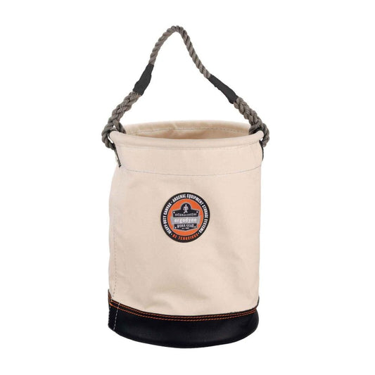 Ergodyne White Canvas Tool Bag 14 x 14 x 4 Inches with Exterior Pockets 14430