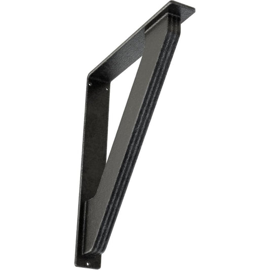 Ekena Millwork Traditional 12-in x 2-in x 15-in Gray Wrought Iron Countertop Support Bracket BKTM02X12X15TTRAPW