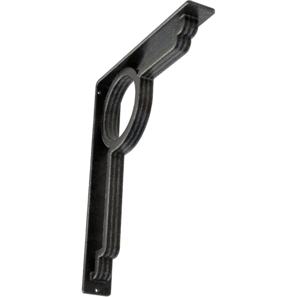 Ekena Millwork Maria 12-in x 2-in x 15-in Gray Wrought Iron Countertop Support Bracket BKTM02X12X15TMAAPW