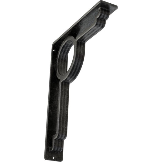 Ekena Millwork Maria 10-in x 2-in x 12-in Gray Wrought Iron Mounting Bracket BKTM02X10X12TMAASV