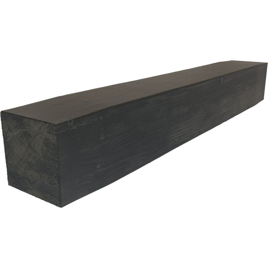 Ekena Millwork 60-in W x 6-in H x 10-in D Aged Ash Hollow Urethane Rustic Fireplace Mantel MANUSD06X10X60ES