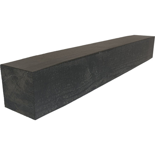 Ekena Millwork 48-in W x 8-in H x 10-in D Aged Ash Hollow Urethane Rustic Fireplace Mantel MANURS08X10X48ES