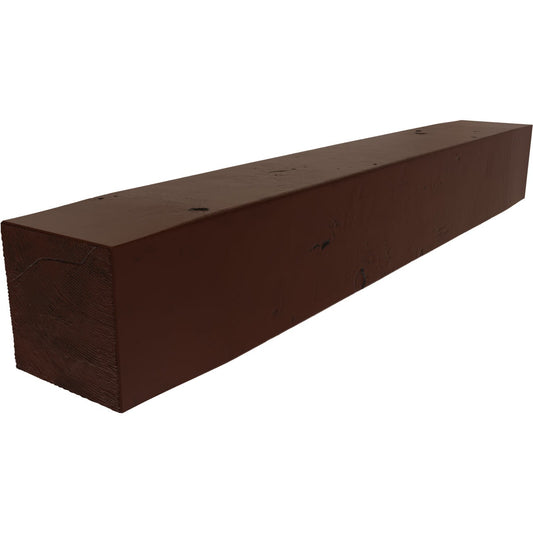 Ekena Millwork 84-in W x 8-in H x 12-in D Natural Pecan Hollow Urethane Rustic Fireplace Mantel MANUKP08X12X84PE