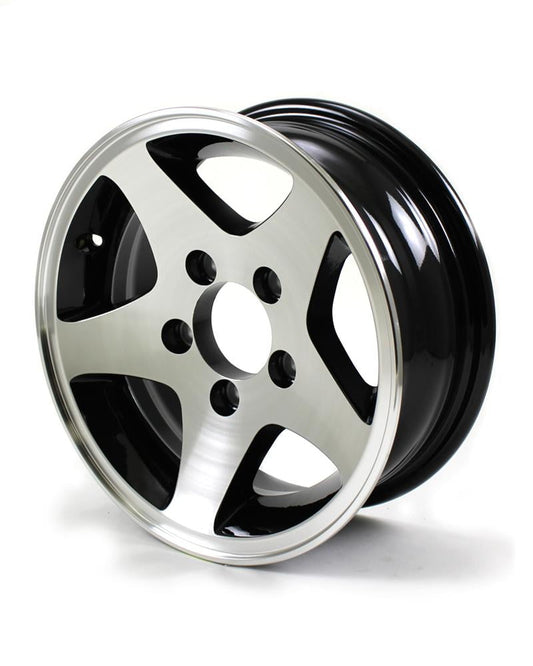 13X5 5-Lug on 4.5" Aluminum 5-Star Trailer Wheel - 435545B