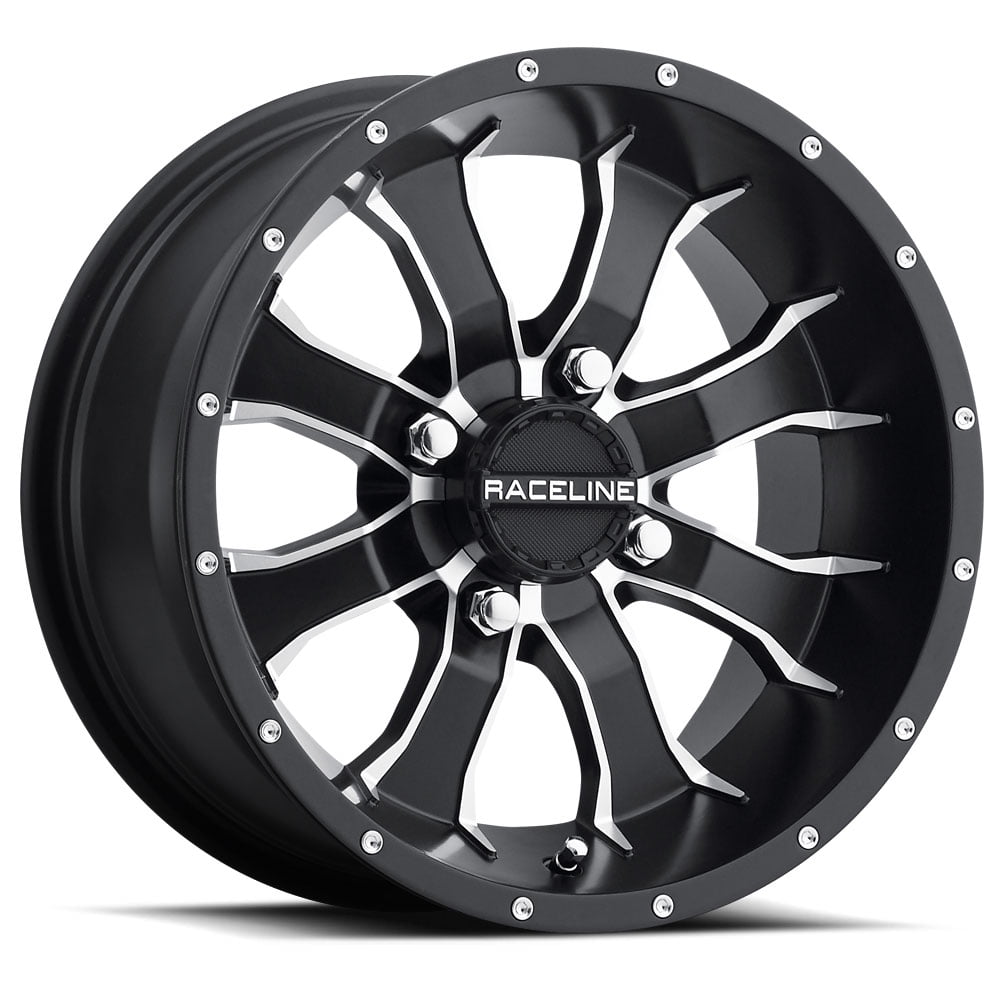 14" Black With Natural Accents A77 Mamba Wheel by RaceLine A7747056-43