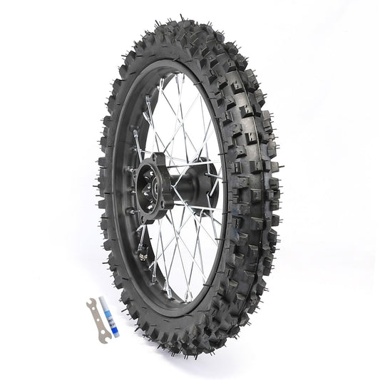 14" Front Rim Wheel Disc Brake 60/100-14 Dirt Bike Tire Tube Wheel 2.50-14 with 1.4x14 Rim & 12mm Bearing for Pit Bikes Apollo SSR 50cc 70cc 90cc 110cc 125cc XR CRF Dirt Pit Bike Taotao