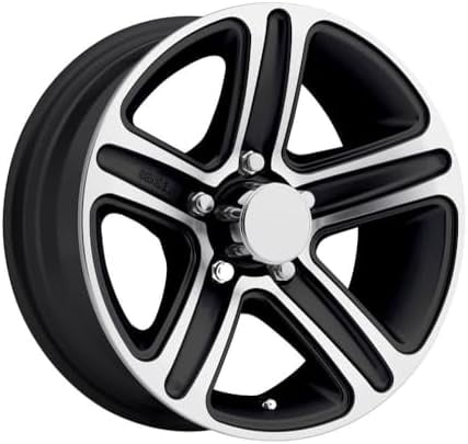 14"  T09 5-Lug Boat Camper RV Trailer Wheel Rim Black Machined (QTY 1)