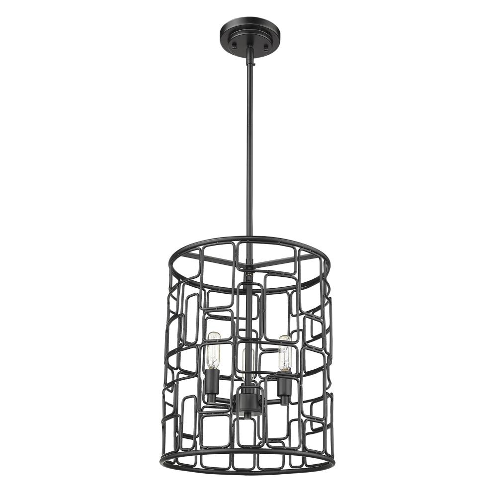 Acclaim Lighting Amoret 3 -Light Matte Black Modern/contemporary Drum Hanging Pendant light