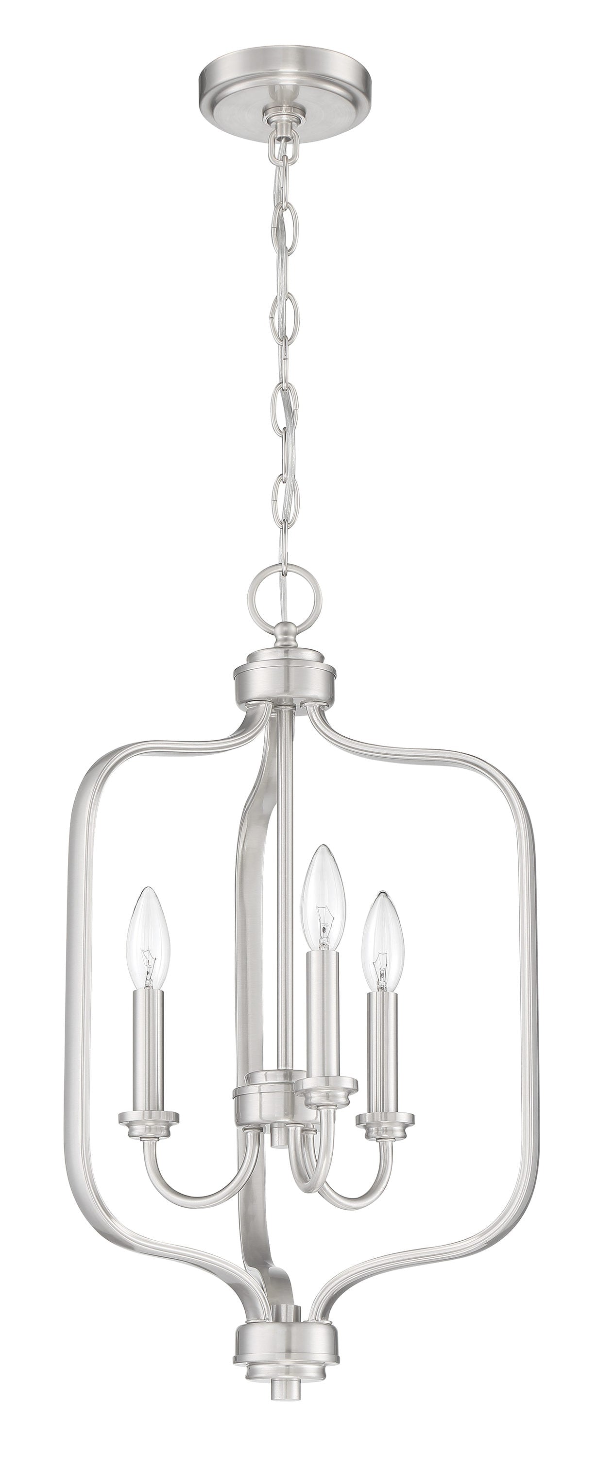Craftmade Bolden 3 -Light Brushed Nickel Transitional For Use in Bedrooms, Dining Rooms, Foyers, Kitchens, Living Rooms Chandelier 2180079