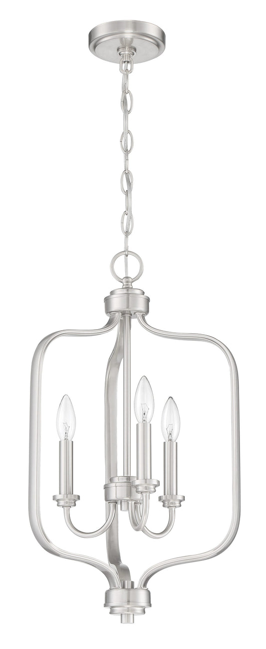 Craftmade Bolden 3 -Light Brushed Nickel Transitional For Use in Bedrooms, Dining Rooms, Foyers, Kitchens, Living Rooms Chandelier 2180079
