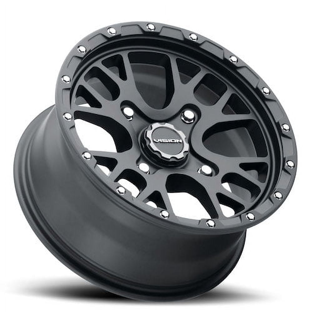 14x7 Vision 545 Rocker Satin Black UTV Wheel 4x137 (13mm)