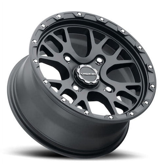 14x7 Vision 545 Rocker Satin Black UTV Wheel 4x137 (13mm)