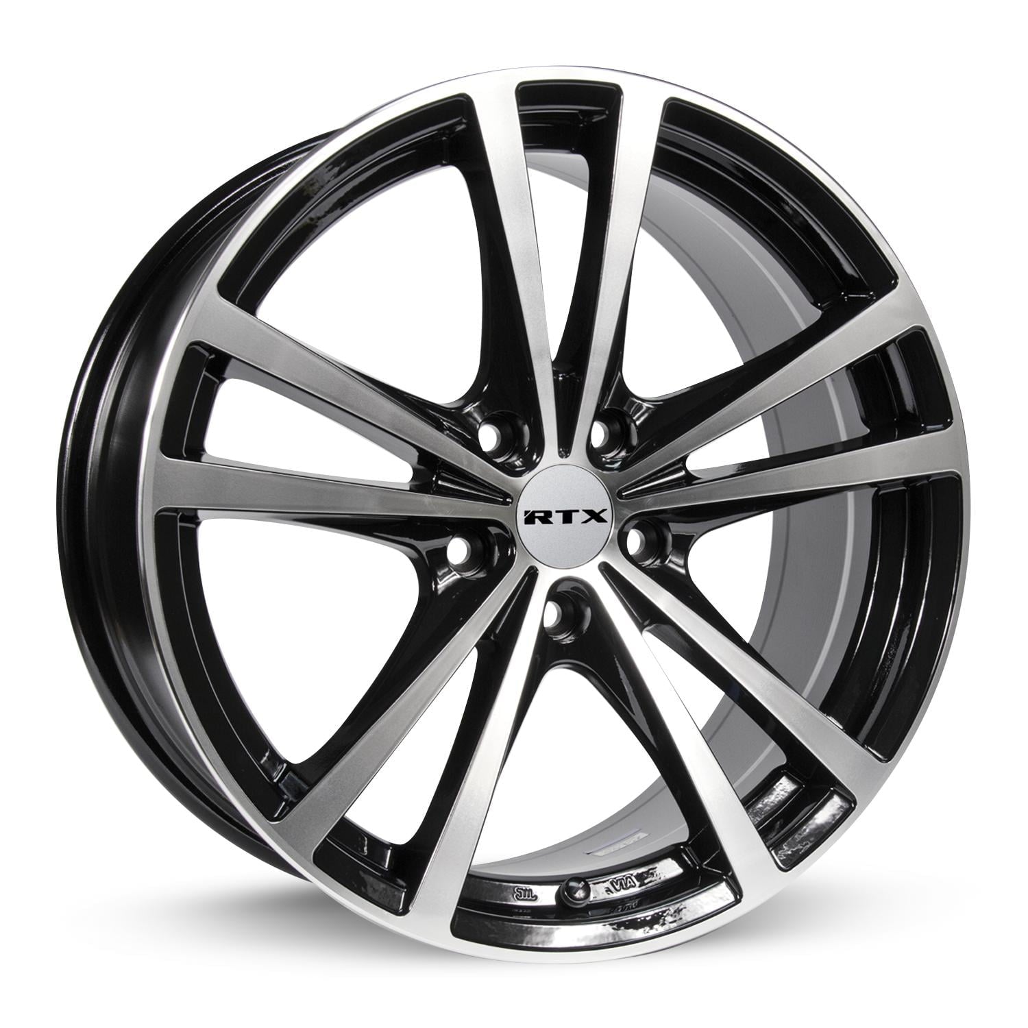 15 Inch Black Alloy Wheel Rim for Honda Civic, RTX 81223 15x6.5 5x114.3 5Lug