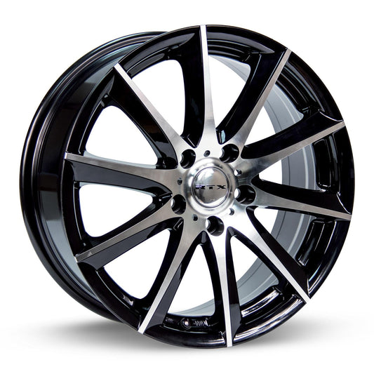 15 Inch Black Alloy Wheel Rim for Toyota Yaris, RTX 81338 15x6.5 4x100 4Lug